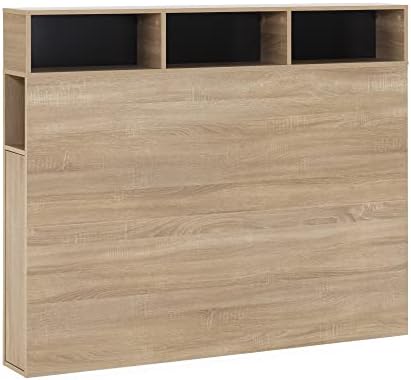 HOMN LIVING Cabecero de Cama Zeus 165 cm con almacenaje Roble, 2 ...
