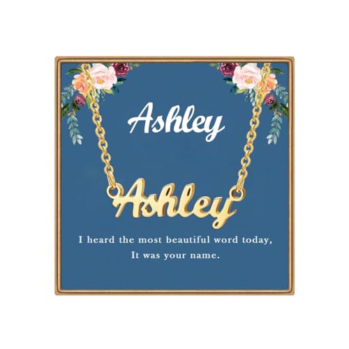 Ldurian Custom Name Necklace, Ashley Name Plate...