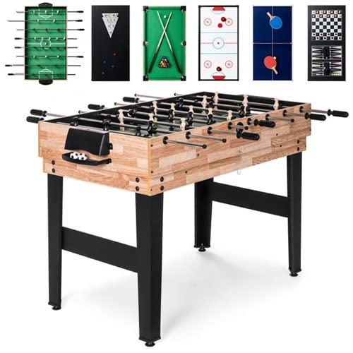 Zestaw stołowy do pokoju gier 10 w 1, piłkarzyki, pingpong, szachy