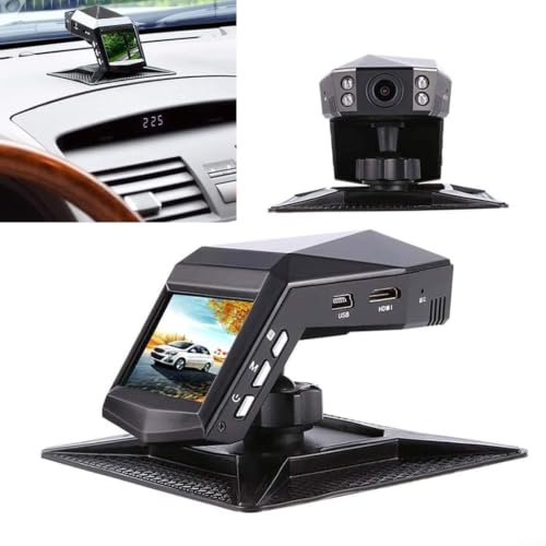 DVR para coche 1080P de doble canal con cámara trasera, sensor G y gran angular de 170° 5