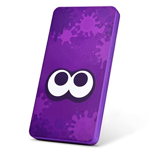 Switch Game Case Compatible with Nintendo Switch Splatoon Games & Micro SD Cards, FUNLAB Switch Game Holder Cartridge Case with 24 Game Card Storage - Purple