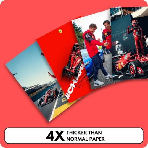 Image of auraposter Charles Leclerc Poster (Set of 40) | Formula 1 Posters (15 x10 cm) | Ferrari Formula One Poster Charles Leclerc MiniPosters for Wall, Bedroom, Living roo m | Posters | Glue Dots Included
