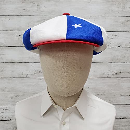 Emstate Patriotic American Flag Linen 8 Panel Applejack Newsboy Cap Made In Usa #TOP2