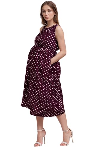 Image of Miga's Women Crepe & Satin Maternity Dress