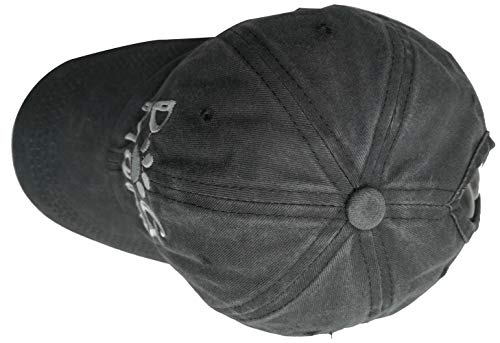 Image of OASCUVER Denim Fabric Adjustable Dog Mom Hat Fashion Distressed Baseball Cap for Women