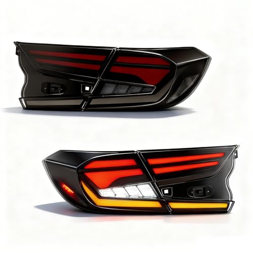 OKSIWA Sequential LED Tail Light for 2018-2022 Honda Accord Smoked Blade
