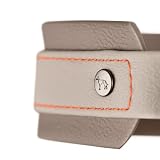 HUNTER Hundehalsband Havanna, Farbe: Greige, Strukturgewebe mit Kunststoffummantelung, breit, komfortabel, langlebig, reißfest, witterungsbeständig, pflegeleicht, Gunmetal-Look, Größe: 50