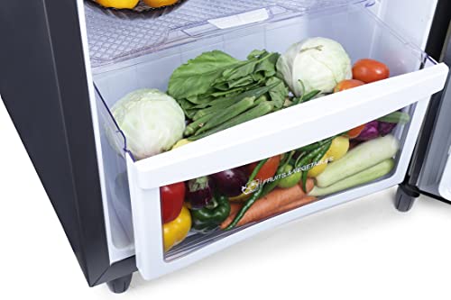 Image of Godrej 255 L 2 Star Inverter Frost-Free Double Door Refrigerator Appliance with Jumbo Vegetable Tray (RF EON 255B 25 HI TH ST, Thunder Steel, 2022 Model)