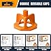 ALBO Reusable Caps 100 PCS for Tile Leveling System - Orange Replacement Caps for Floor & Wall Spacers - Anti-Lippage Installation Tools, Self-Leveling Spacer Kit for Ceramic, Stone & Tile Formats