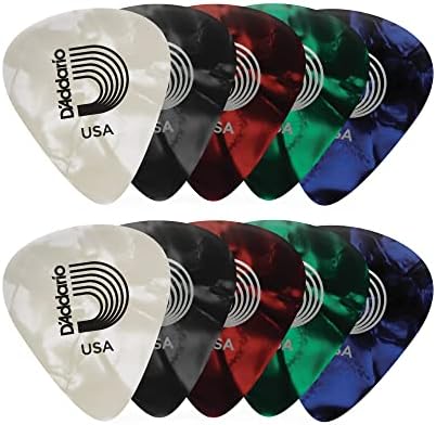 Planet Waves 1CAP4-10 Assorted Pearl Celluloid Guitar Picks Pack of 10 - Medium