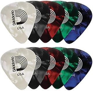 Planet Waves 1CAP4-10 Assorted Pearl Celluloid Guitar Picks Pack of 10 - Medium