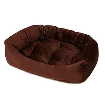 Gorgeous Reversable Brown Color Ultra Soft Ethnic Designer Velvet Bed for Dog/Cat (Export Quality) Size : Extra Large