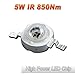 10 Pcs Hontiey High Power LED Chip 3W Infrared IR Light 850Nm Bulbs 3 watt Beads DIY Spotlights Floodlight COB Integration Lamp SMD Stage Lights