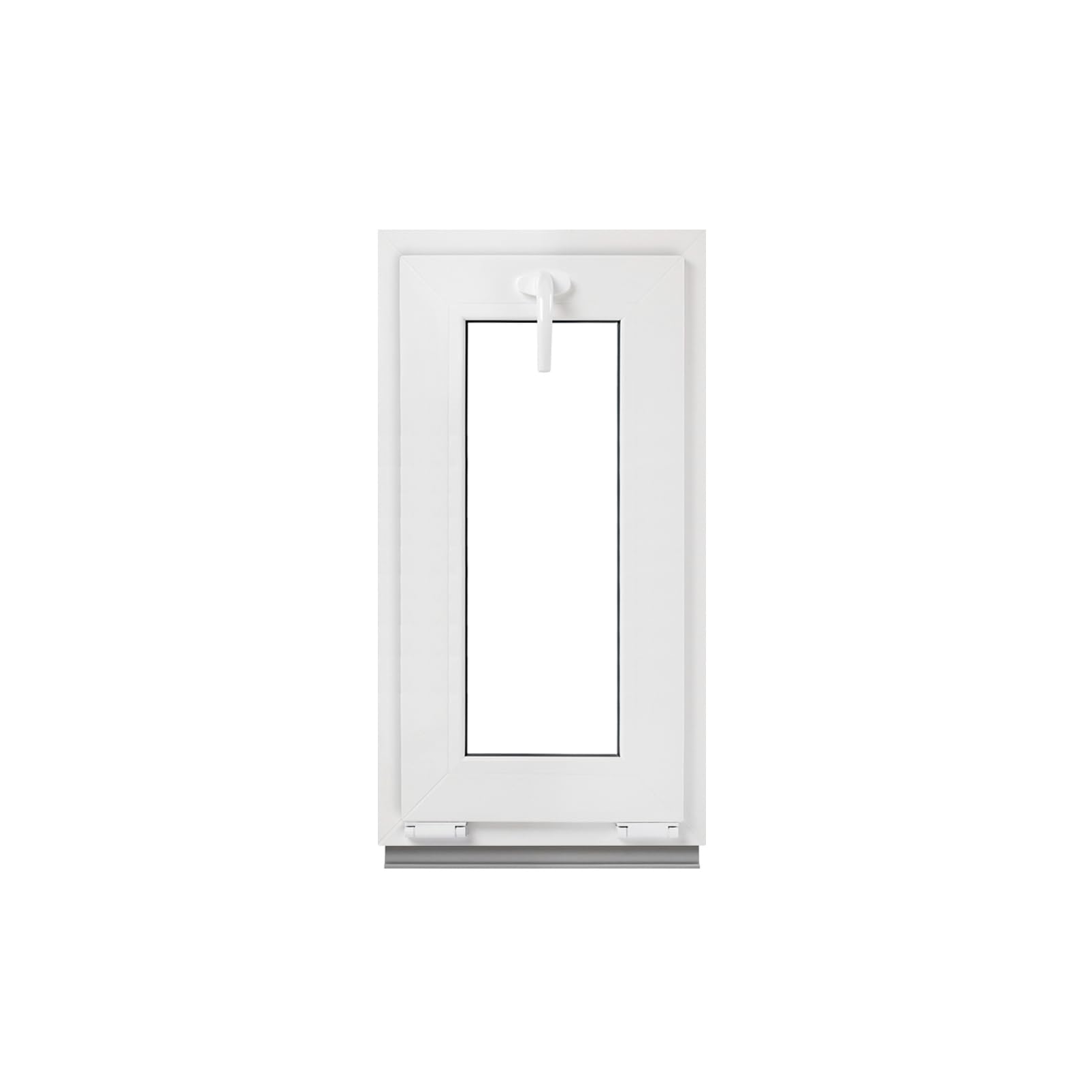 Framex Finestra per cantina, bianca, 40 x 100 cm, 2 scomparti da 32 mm (4/24/4), finestra in plastica, larghezza x altezza (400 x 1000 mm), funzione finestra inclinata