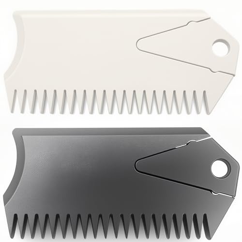 TENSSO Surf Wax Comb Surfboard Scraper 2 Pack Portable Dual