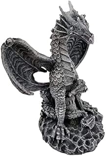 G&H Decor DRA001 - Mythical Dragon - Poly Resin Statue - Hand Finished with Intricate Detail - Suitable for Indoor or Outdoor Use - Frost Resistant