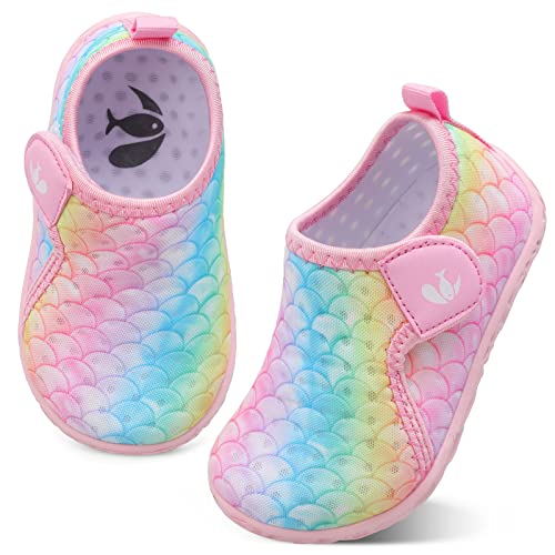 Image of FEETCITY Boys Girls Water Shoes Kids Aqua Socks Quick Dry Barefoot for Beach Swimming Pool
