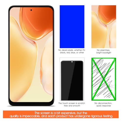 for Moto G Power 5G 2024 Screen Replacement for Moto G Power 2024 XT2415 LCD Display XT2415-1 LCD Digitizer Touch Screen Assembly Repair Part with Frame