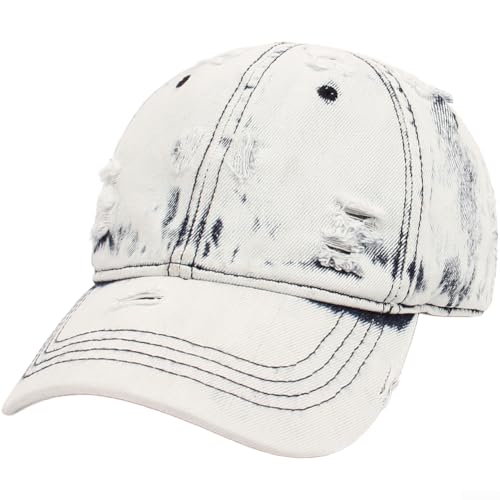 ZWEquipint Casquette de baseball vintage en coton délavé pour femme, réglable, pour l'été, l'extérieur, blanc (#3)
