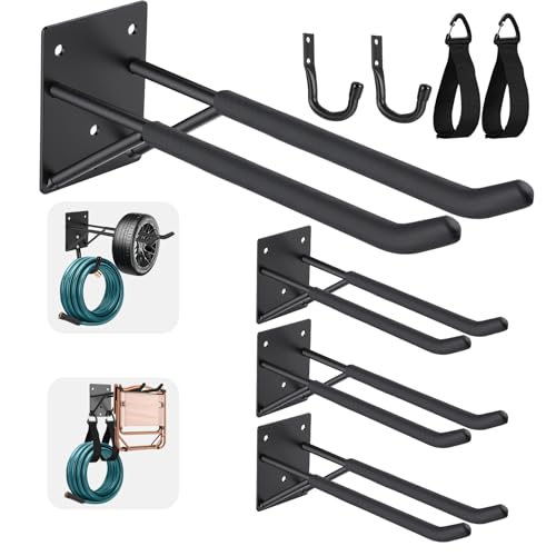 14" Garage Hooks Heavy Duty 8-Pack - Garage Storage System