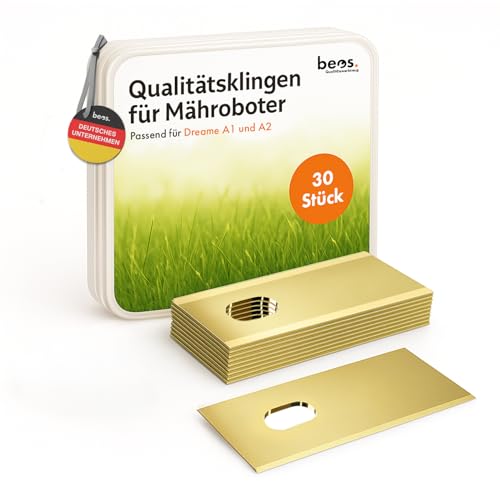 BEOS 30x Lame de Rechange Premium Titan sans vis - Compatible avec Le Plateau à Lames d'origine des modèles Dreame A1 et A2 – Convient Uniquement aux...