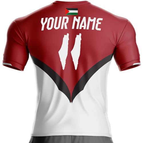 Maillot Palestine Football PL-14 avec le drapeau palestinien pour supporters