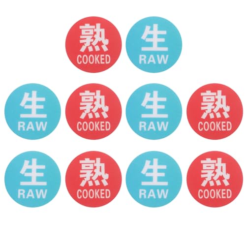 BCOATH Sanitation Stickers 10 Pack Food Labels Kitchen Safety Signs Wash Decals for Fridge Restaurant Home