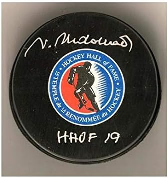 Vaclav Nedomansky Autographed Hockey Hall of Fame Puck w/"HHOF 19"
