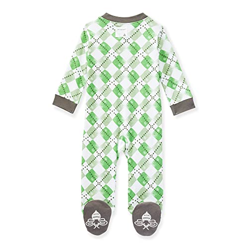 Image of Burt's Bees Baby unisex-baby Sleep & Play, Organic One-piece Romper-jumpsuit Pj, Zip Front Footed Pajama