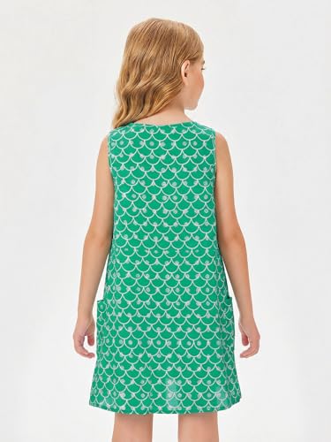 Image of Batermoon Girls Swim Cover Up V Neck Swiss Polka Dot Summer Beach Dress | Kids Cover-Ups, Sleeveless Vacation Swimwuits, Boho Cute Dresses with Pockets 4-14 Years