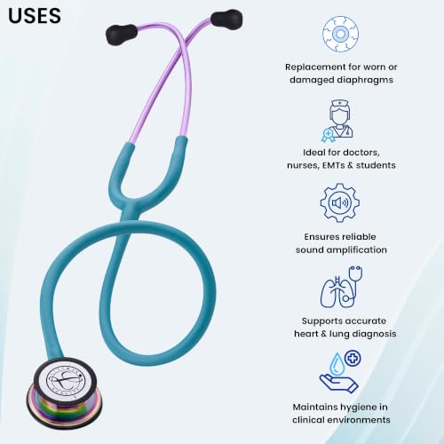 Image of Premium Quality Spares for Littman Stethoscope Classic III and Cardiology IV, Black