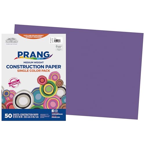 Image of Prang (Formerly SunWorks) Construction Paper, Violet, 12 inch x 18 inch, 50 Sheets