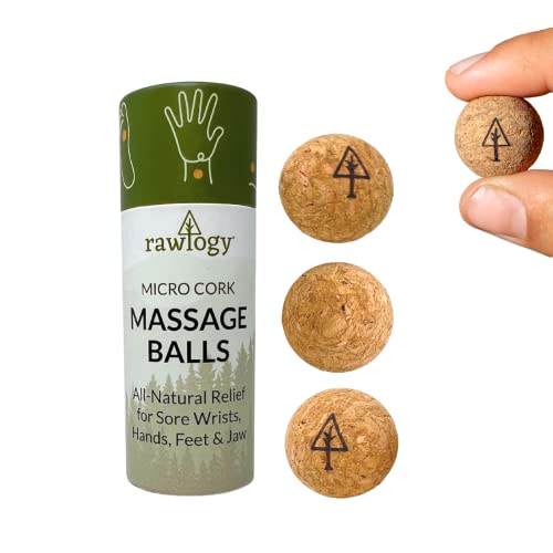 Micro Cork Massage Balls (x3) Set of 3 Tiny Balls to Yoga