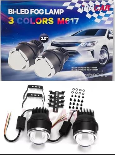 Image of 3-inch IPHPro 3 colour projector with high low beam White Yellow White+Yellow 3000K 4800K 6000K super bright output for car bumpers (Style-1) (style 3)