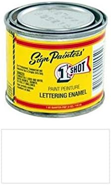 1 Shot Letter Enamel 103L Polar White 4Oz