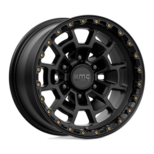 KMC KM718 Summit Wheel, 16x8 with 6 on 5.5 Bolt Pattern - Satin Black - KM71868068700
