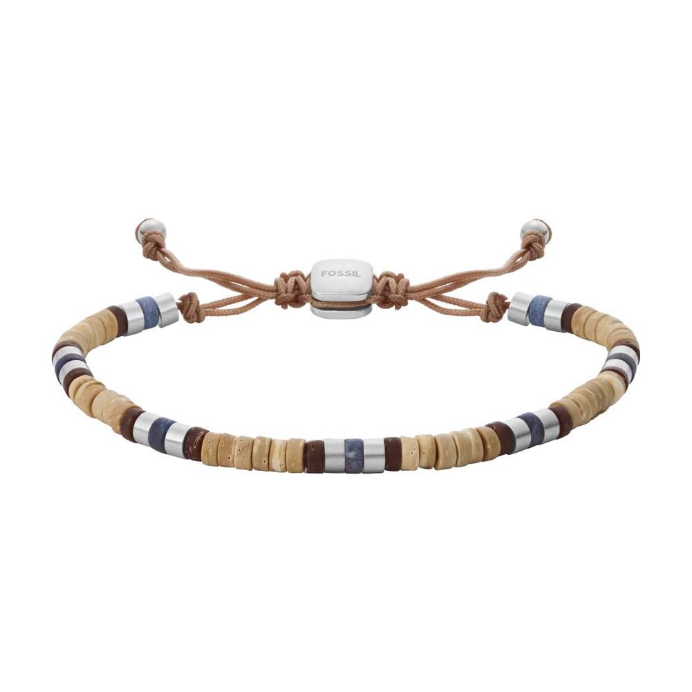 Fossil Vintage Casual Men's Semi-Precious or Stainless Steel with slider closure bracelet