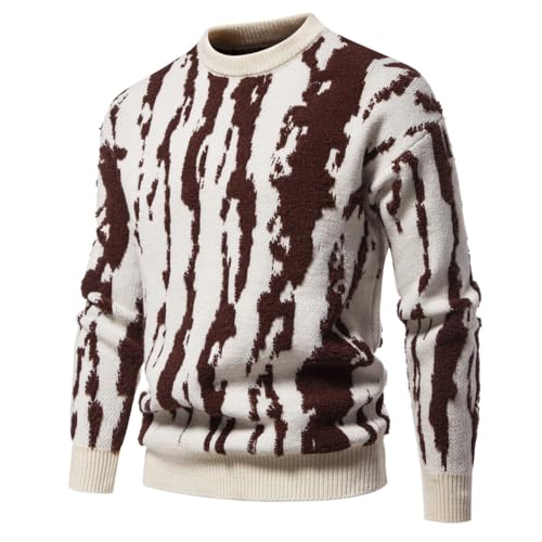 Men's Sweater Round Neck Knit Pullover Loose Fit Casual Long Sleeve Autumn Winter Top for Men4