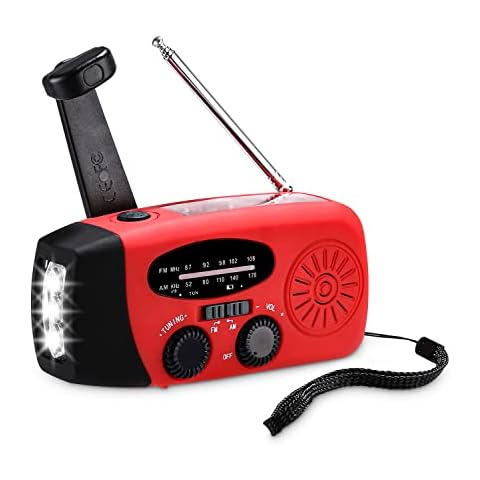 Radio Solar Portátil FAOKZE con Manivela y Linterna Cover
