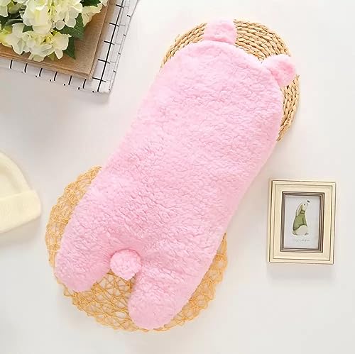 Image of Baby Bear Hooded Fleece Romper and Swaddle Wrap Set, Plush Teddy Design, Brown (2, Brown&Pink, Baby)