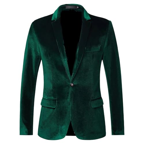 Blazer en velours luxueux pour homme avec finitions revers cranté