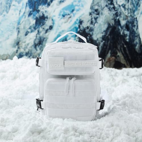 Image of WOLFpak 9L Mini Tactical Backpack (Snow Leopard) | Compact, Small Everyday Carry Bag for Gym, School, Travel | Durable, Water-Resistant Daypack with Molle System and Patch Panel