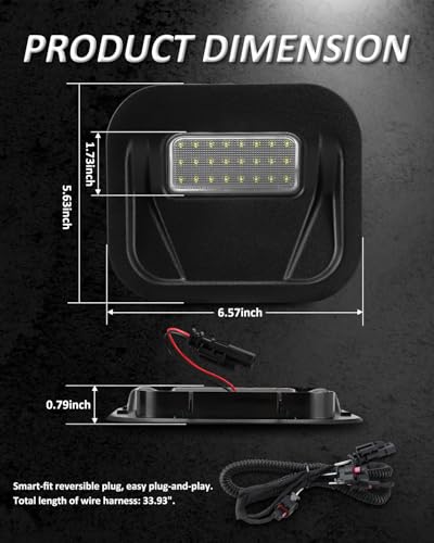 Lámpara LED para escalón trasero Bestview compatible GMC Silverado miniatura 6