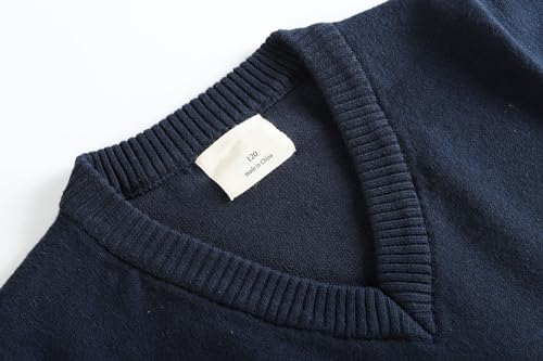 Wellwits Kids Boys Girls Ribbed V Neck Jumper Knit Pullover Sweater 14-15 Years3