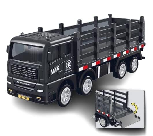 Image of Transport Car Carrier Container Trucks, Friction Truck playset Toy | Recovery Tanker Truck Model Set Pull Back Wear Resistant Simulation Realistic[Pack of 4]