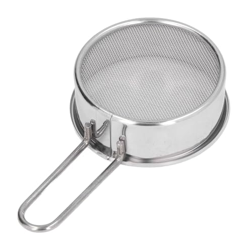 2 coladores pequeños de acero inoxidable, colador fino pequeño, colador de cóctel redondo, mini tamiz de harina para cócteles, té, hierbas, café, bebidas, pasteles, adobo(L)