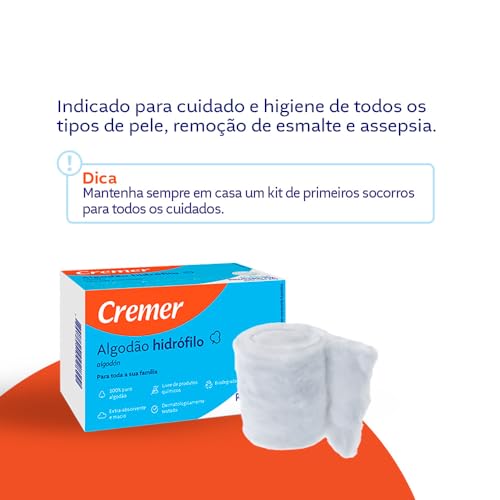Algodão Hidrófilo 25 gr, Cremer