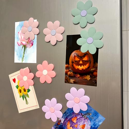 Imanes grandes de flor para refrigerador, 14 piezas miniatura 4