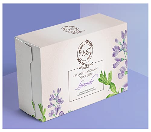 Image of Wellspring (Pack of 3) Handmade Nirol Natural Washing Laundry Soap Bar| Veg, Organic and Chemical Free| Baby Safe| for Sensitive Skin| Lavender Fragrance | (360 gm)