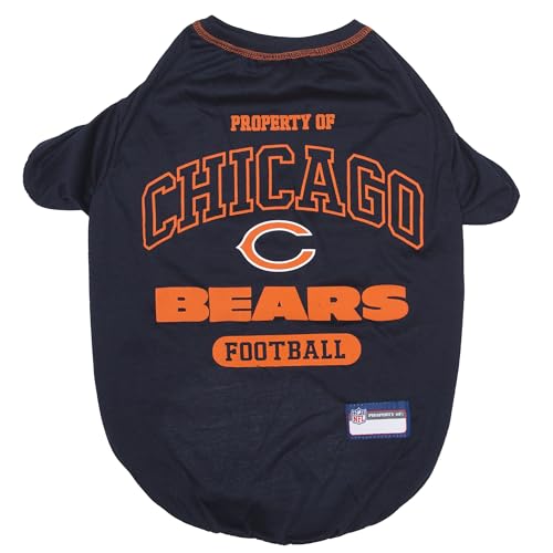 Image of NFL Chicago Cubs Dog T-Shirt for Pets, Size Large. Officially Licensed Pet Shirt with Team Logo, Soft Stretchable Comfort Fit Apparel for Dogs & Cats